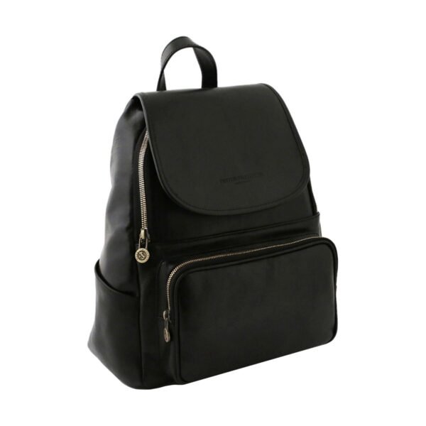 Black Leather Backpack - Classic design