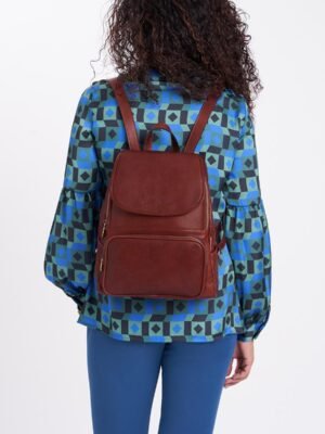 Brown-leather-womens-backpacks